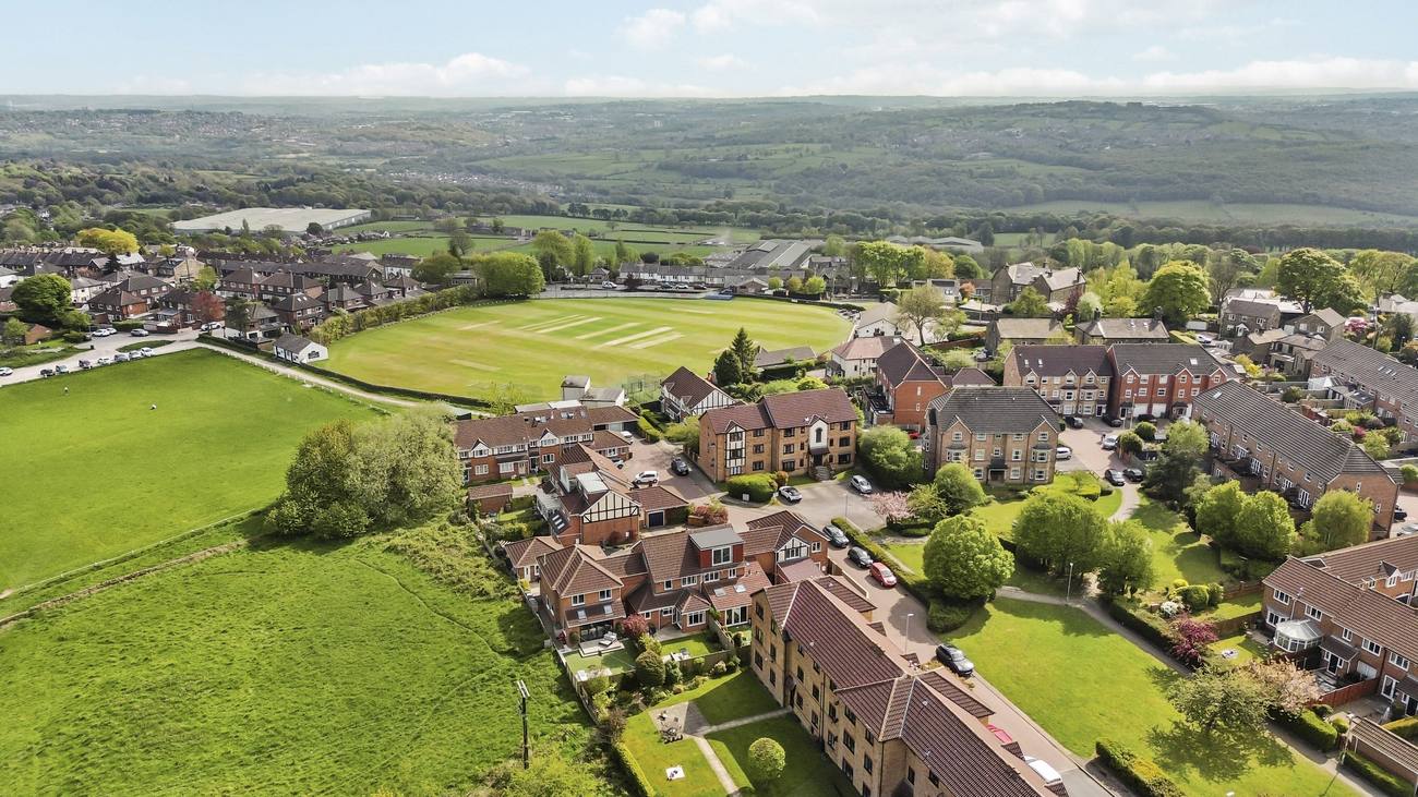 Aerial drone photograph over West Yorkshire